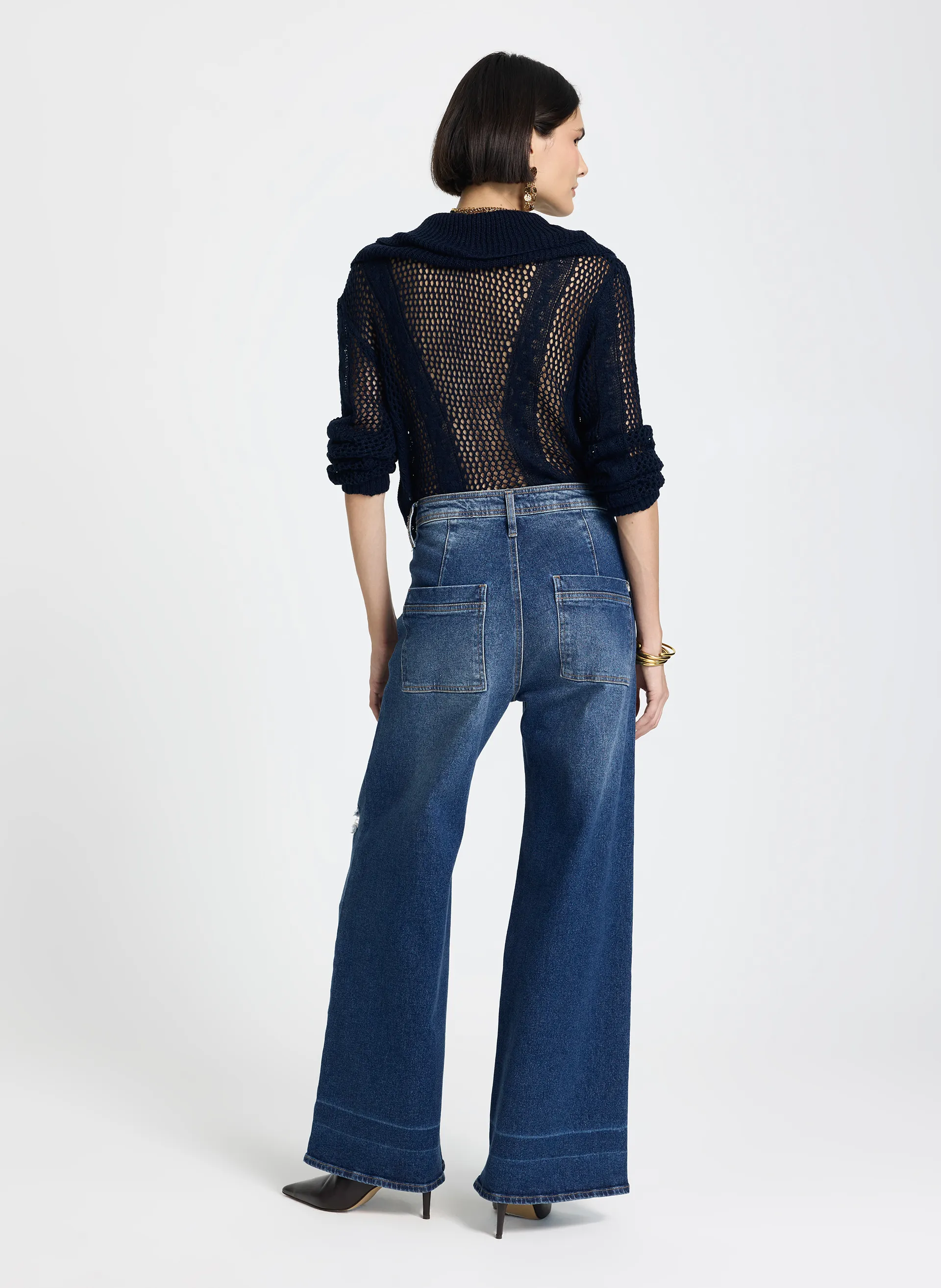 Calça Poti Pantalona Jeans Feminina