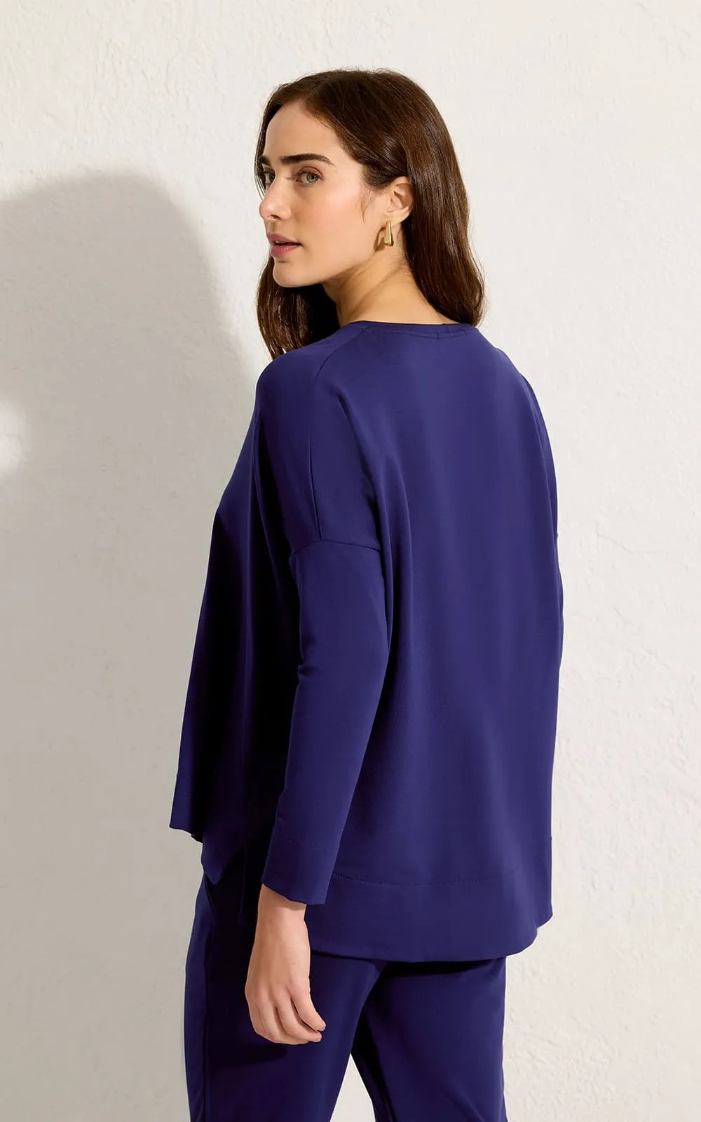 Blusa Moletinho Manga Longa Marinho Azulejos