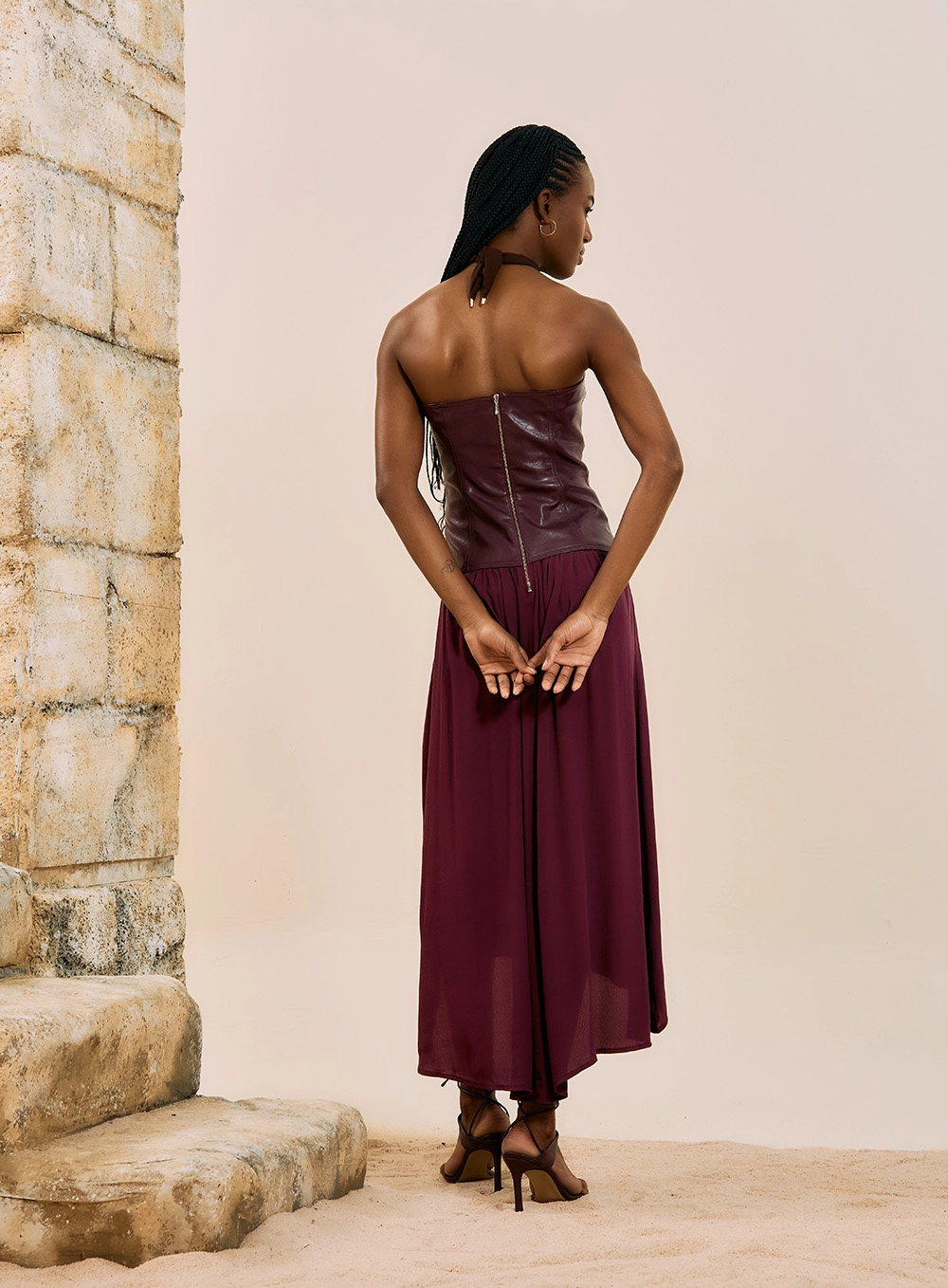 Miniatura de Vestido Midi Tomara Que Caia Corset