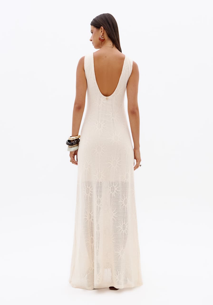 Miniatura de VESTIDO LONGO SEM MANGAS DECOTE COSTAS