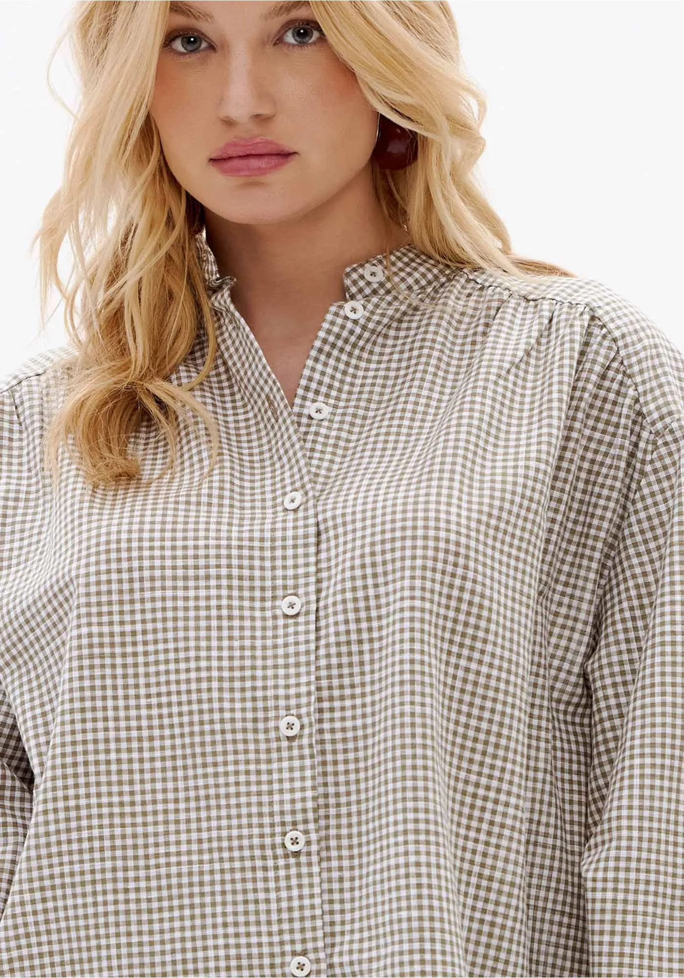 CAMISA XADREZ MANGA LONGA COM FRANZIDO