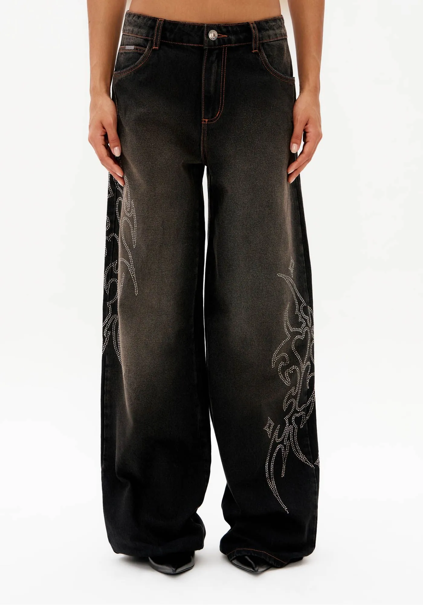 CALCA JEANS FULL LENGTH CINTURA MEDIA