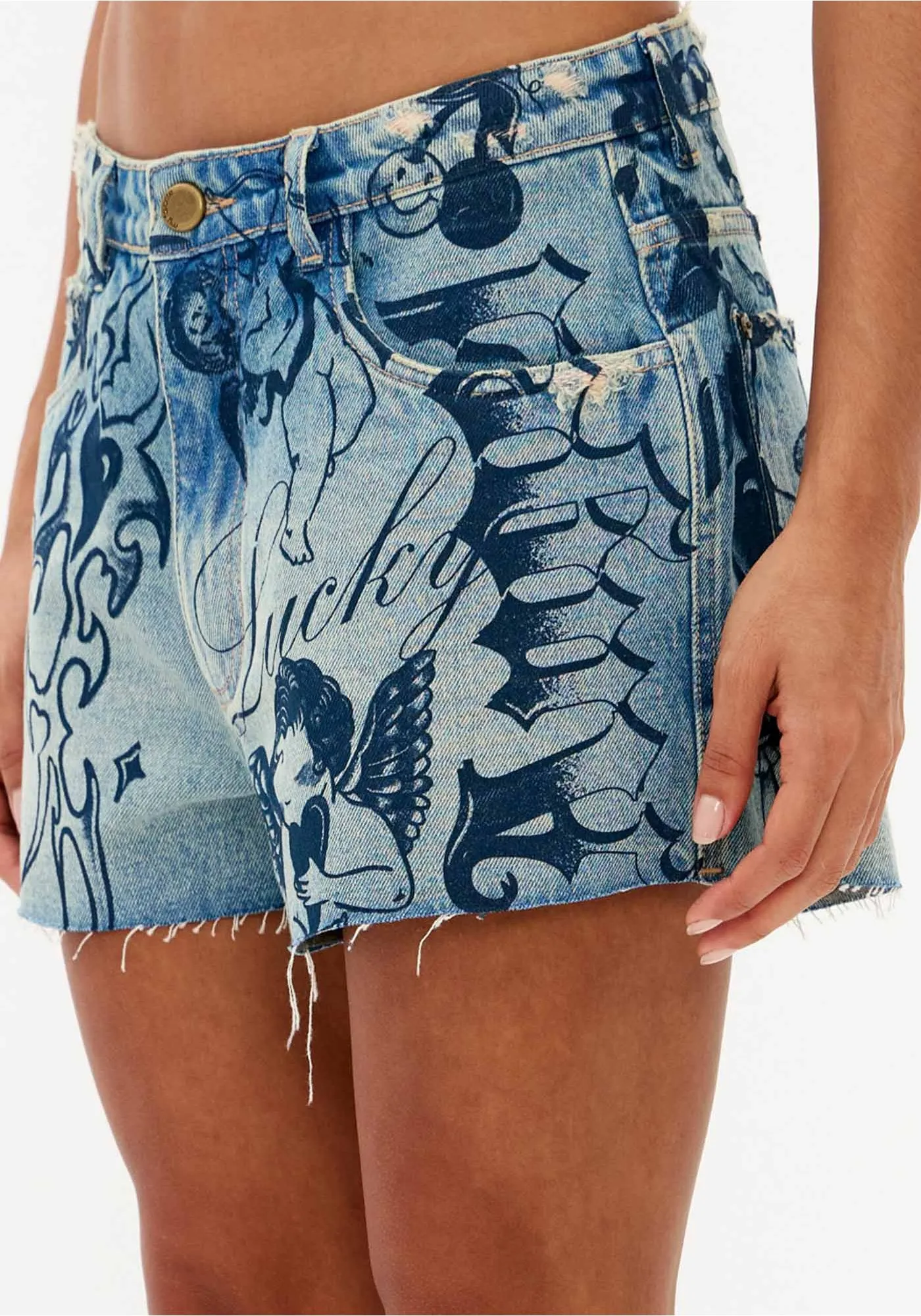 SHORT JEANS MINI CINTURA MEDIA