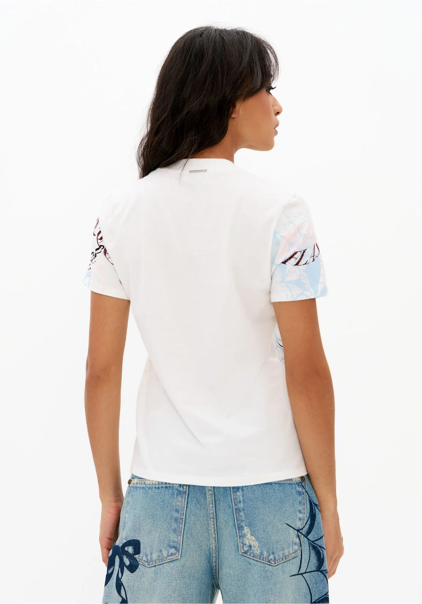 T-SHIRT BABY LOOK COM ESTAMPA