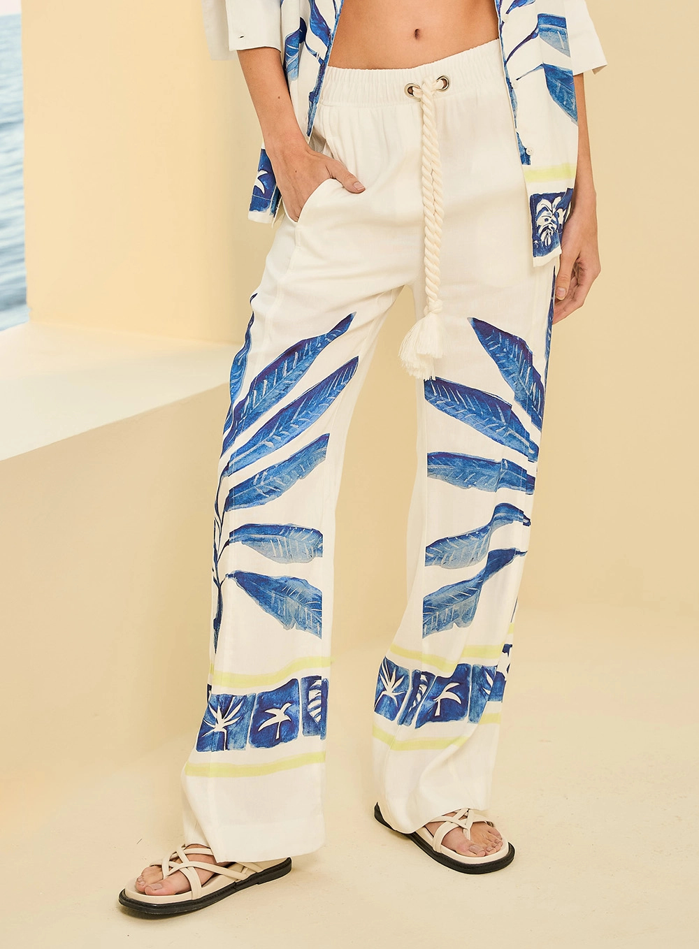 Calça Feminina Reta Estampada