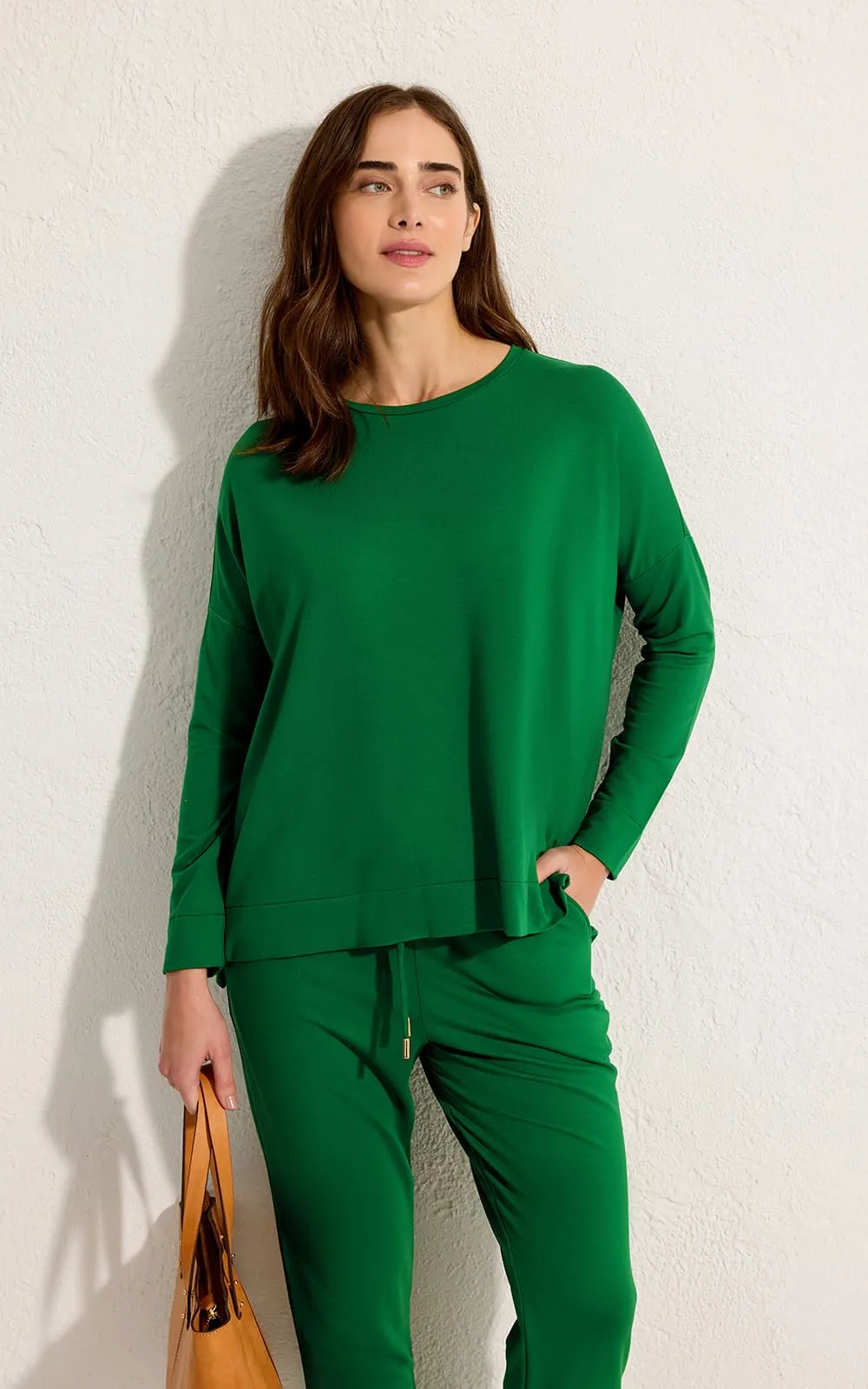 Blusa Moletinho Manga Longa Verde Inhotim