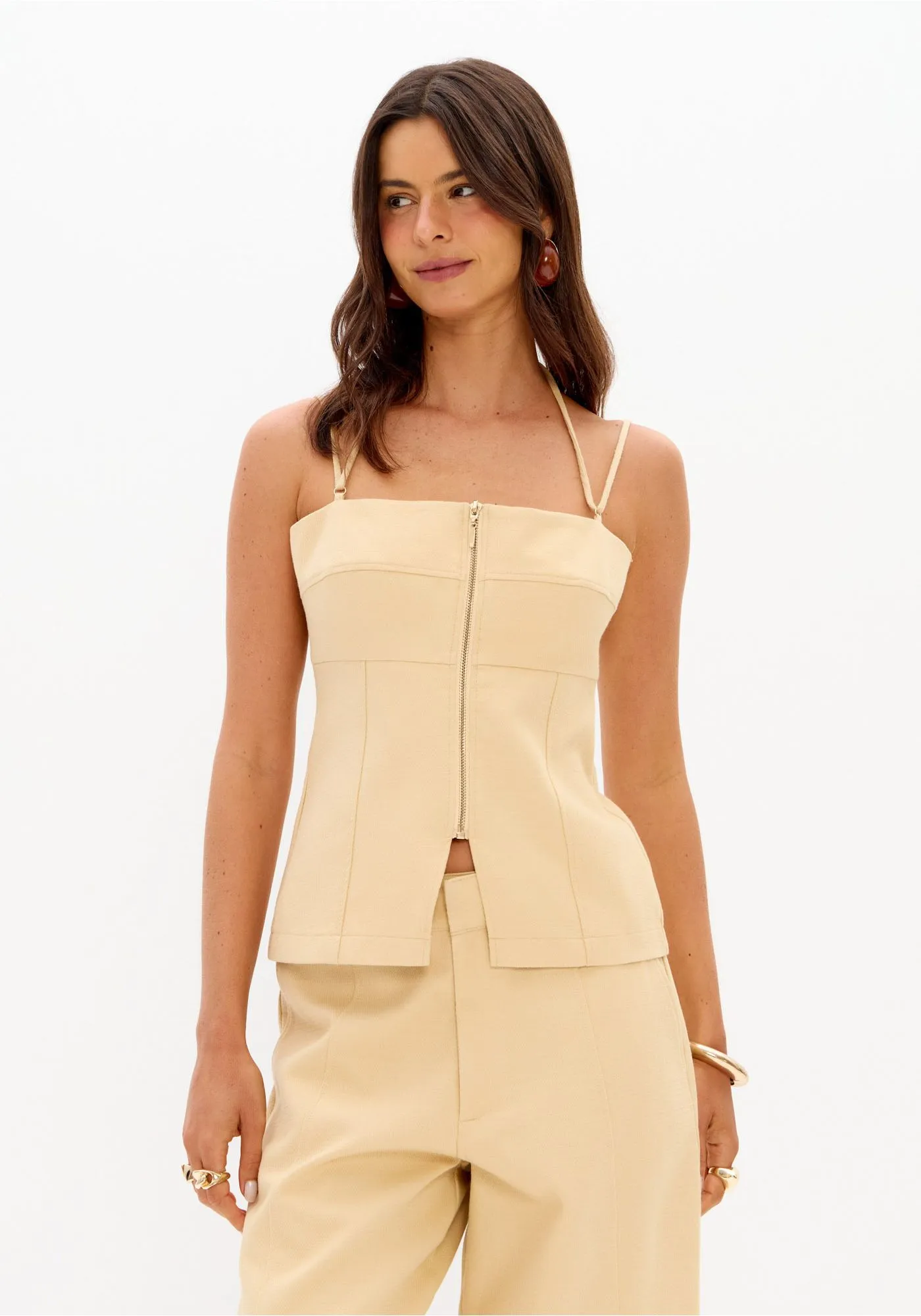BLUSA AJUSTADA DE ALCA
